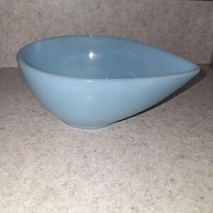 Vintage Fire King Delphite Blue Swedish Teardrop MCM Small Mixing Bowl 6.5"